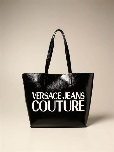 Borse Versace jeans couture in Vernice Nero 